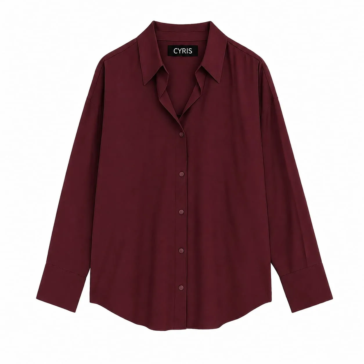 Burgundy Button-Down Shirt