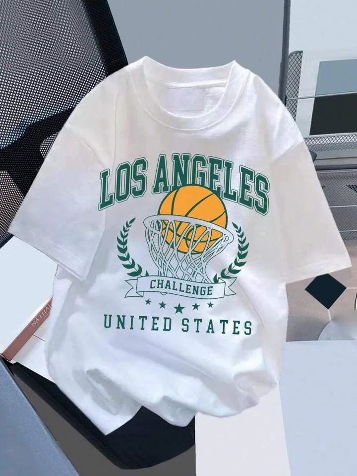 LA Slam Dunk Tee – Athletic Style White