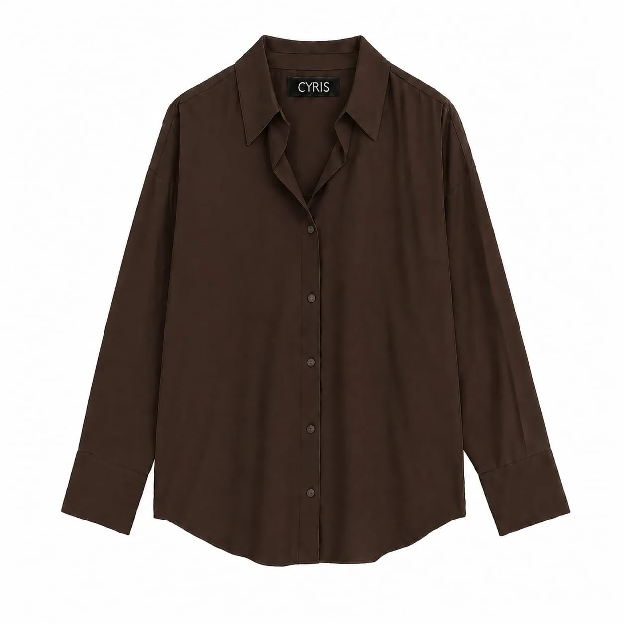 Dark Brown Button-down Shirt