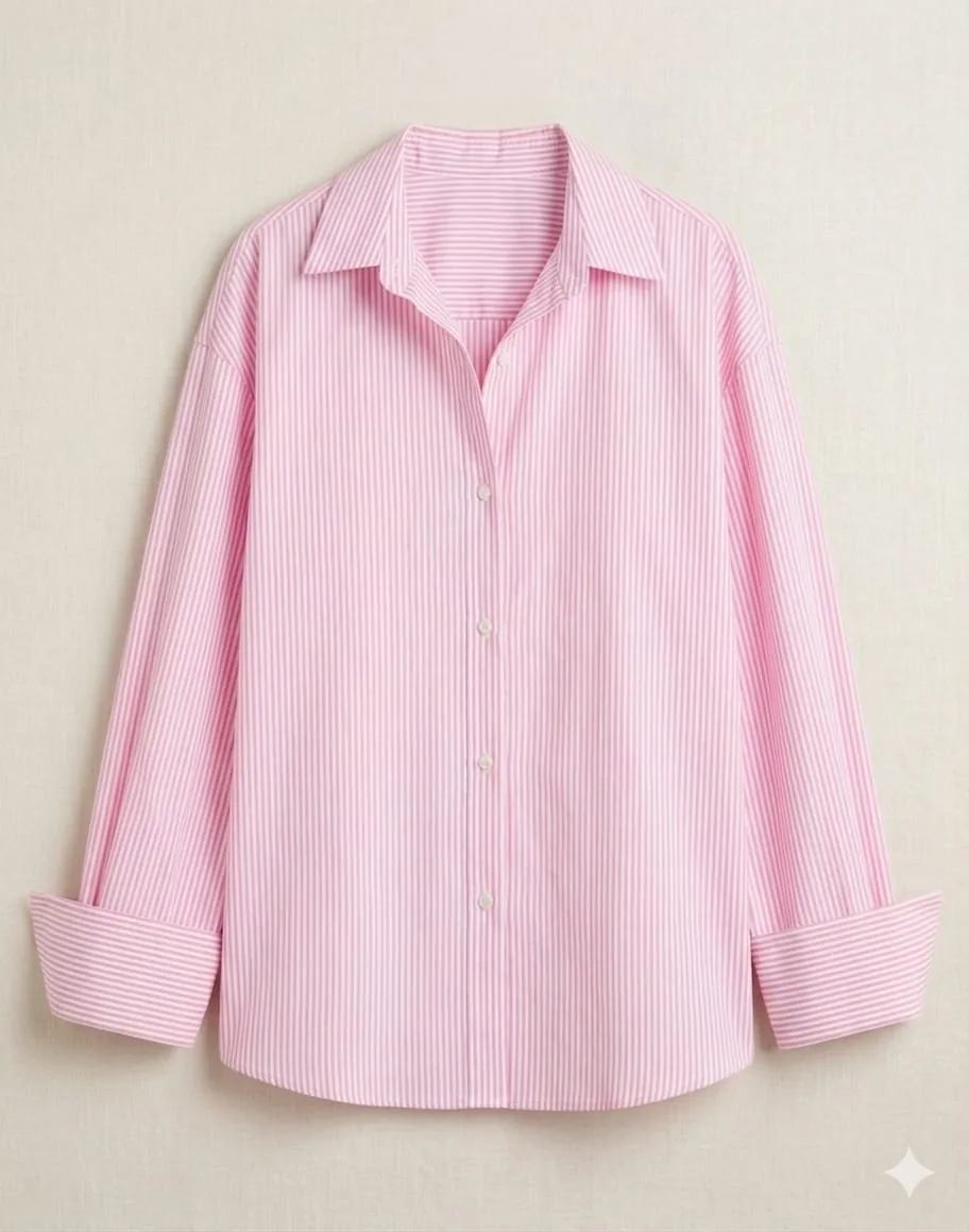 Pink stripped button-down shirt