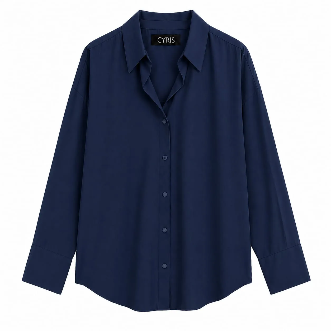 Navy Blue Button-Down Shirt